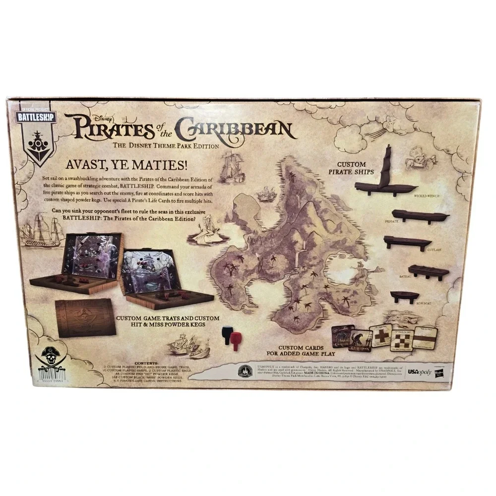 NIB Pirates of the Caribbean Battleship Game Sealed Disney Theme Park Edition